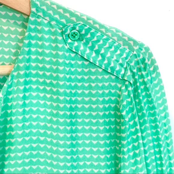 Joie minty green silk popover blouse M - Picture 5 of 7